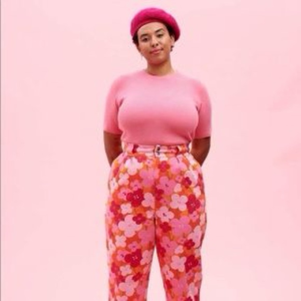 Lucy and Yak High Waisted Floral Print Pants Size US 14